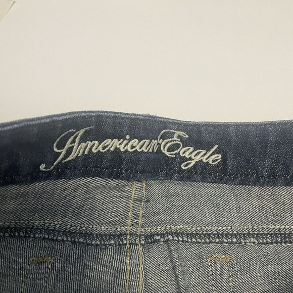 American Eagle AE Denim Jeans Blue Real Flare Size 6 Regular - Picture 7 of 9